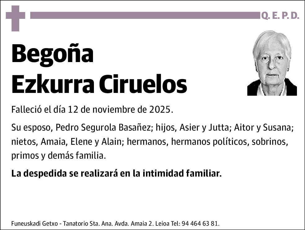 Begoña Ezkurra Ciruelos