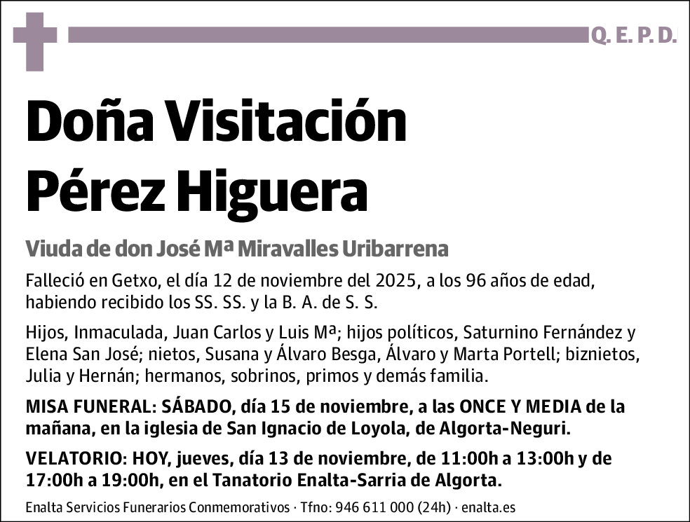 Visitación Pérez Higuera