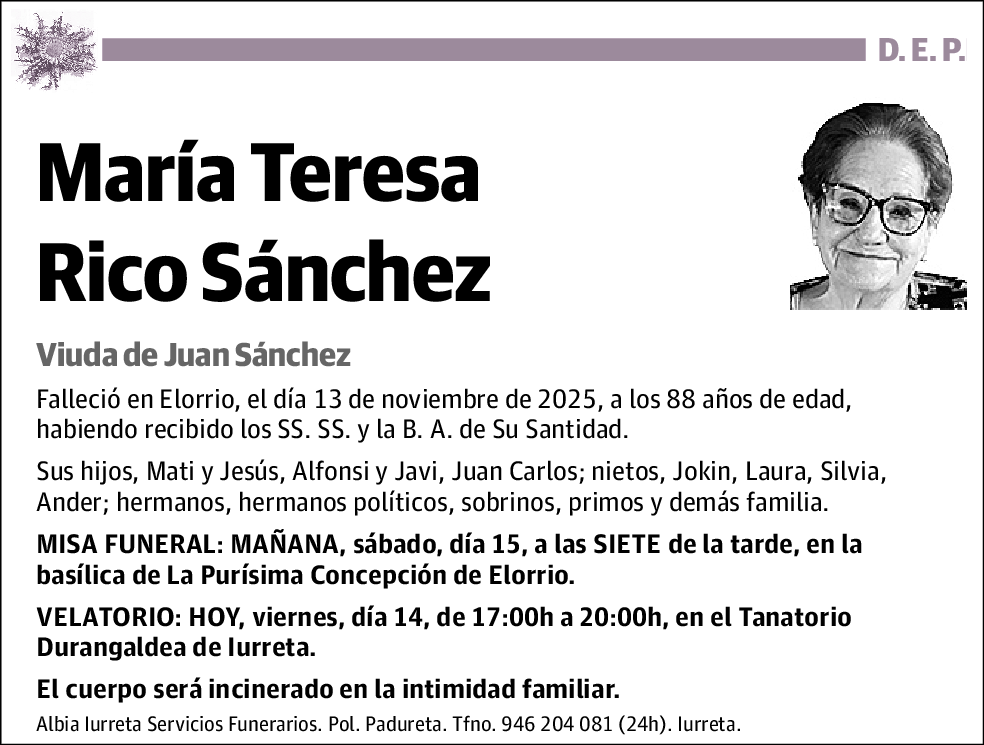 María Teresa Rico Sánchez