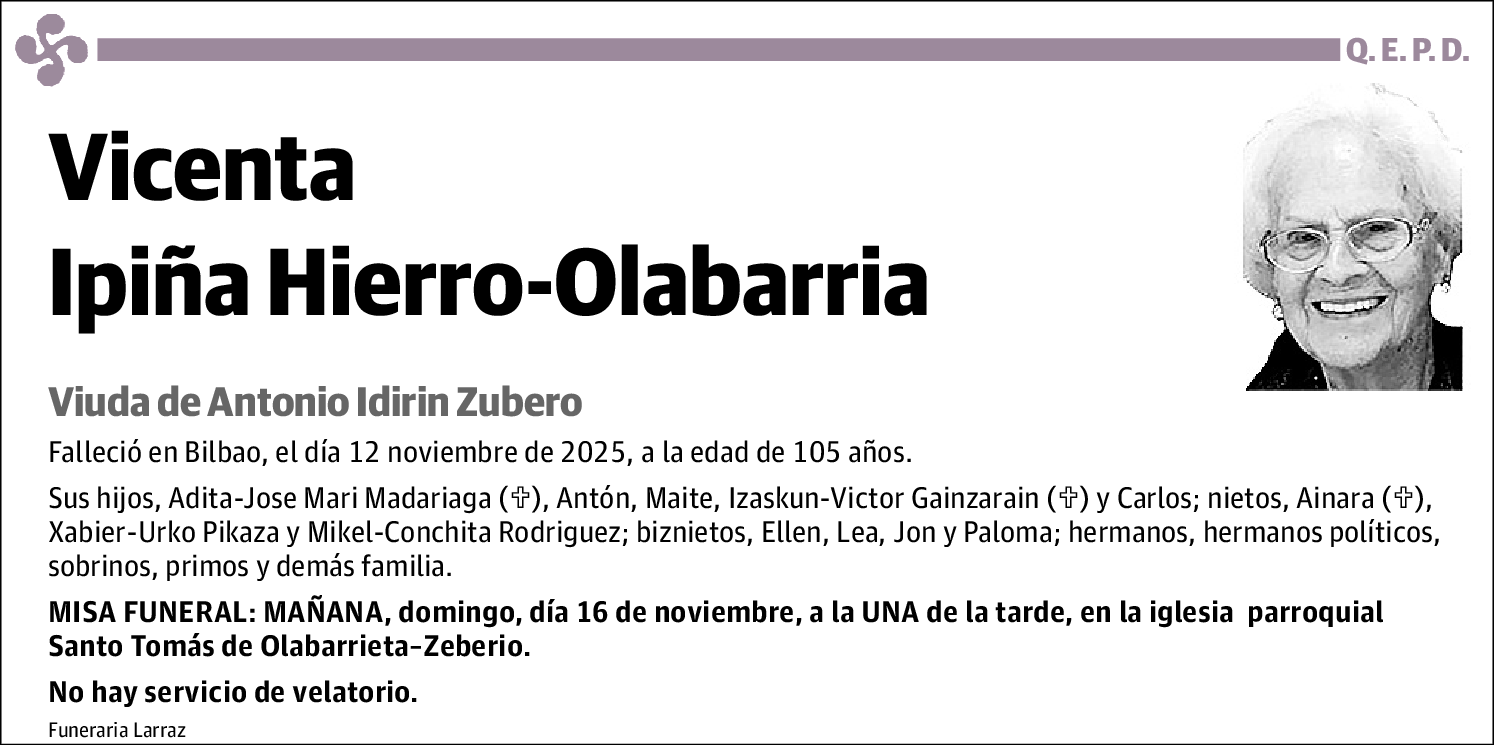Vicenta Ipiña Hierro-Olabarria