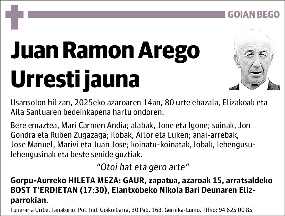 Juan Ramon Arego Urresti