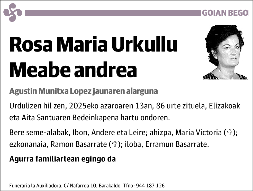 Rosa Maria Urkull Meabe