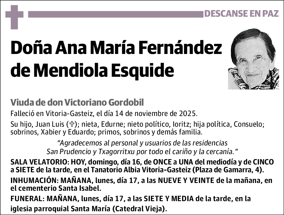 Ana María Fernández de Mendiola Esquide