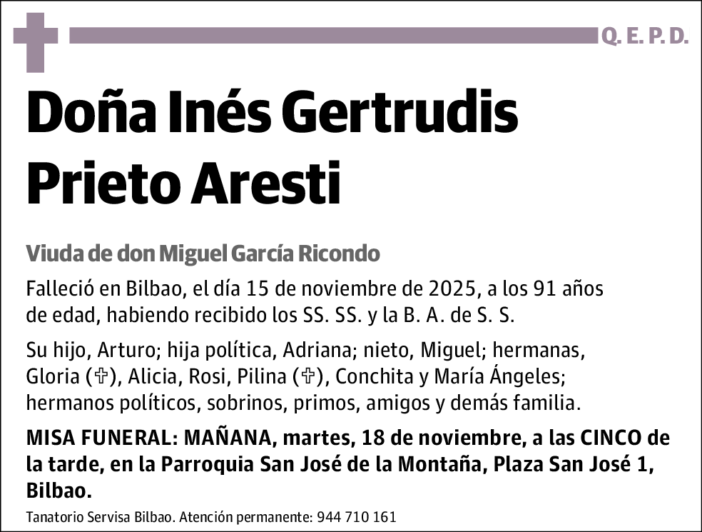 Inés Gertrudis Prieto Aresti