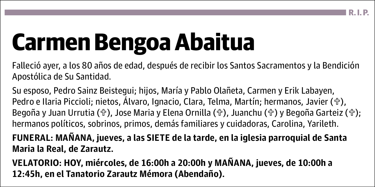 Carmen Bengoa Abaitua