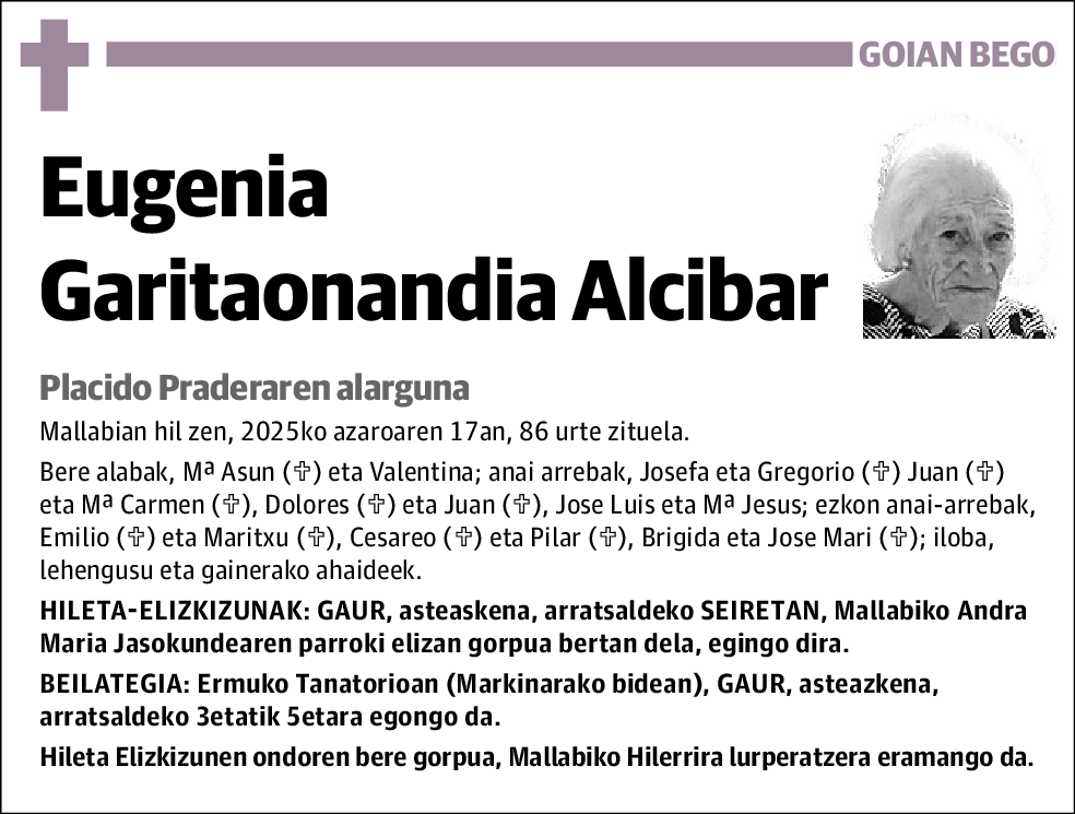 Eugenia Garitaonandia Alcibar