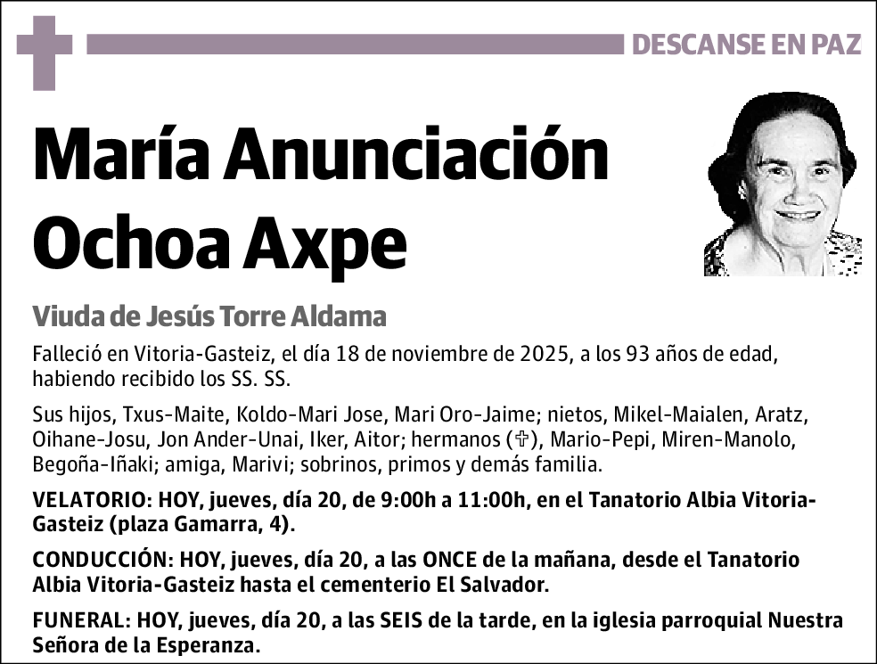 María Anunciación Ochoa Axpe