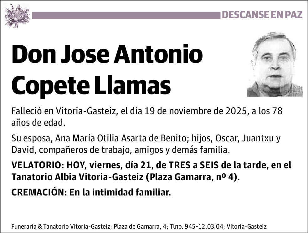 Jose Antonio Copete Llamas