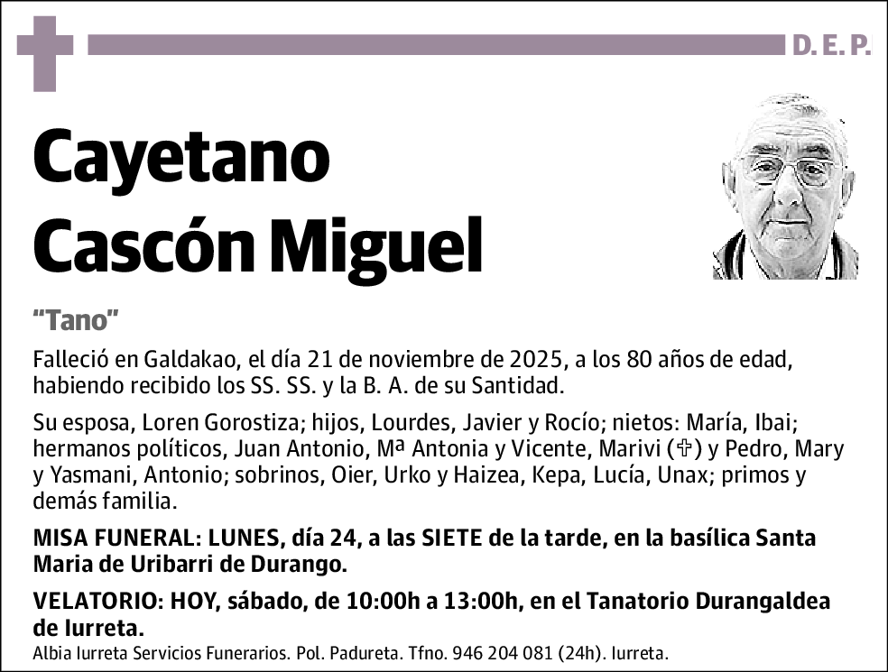 Cayetano Cascón Miguel