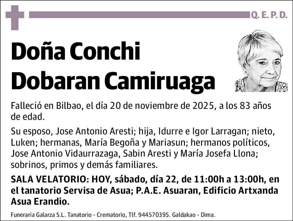 Conchi Dobaran Camiruaga