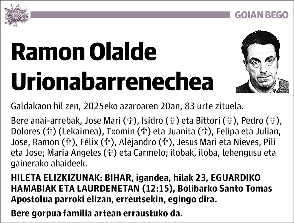 Ramon Olalde Urionabarrenechea