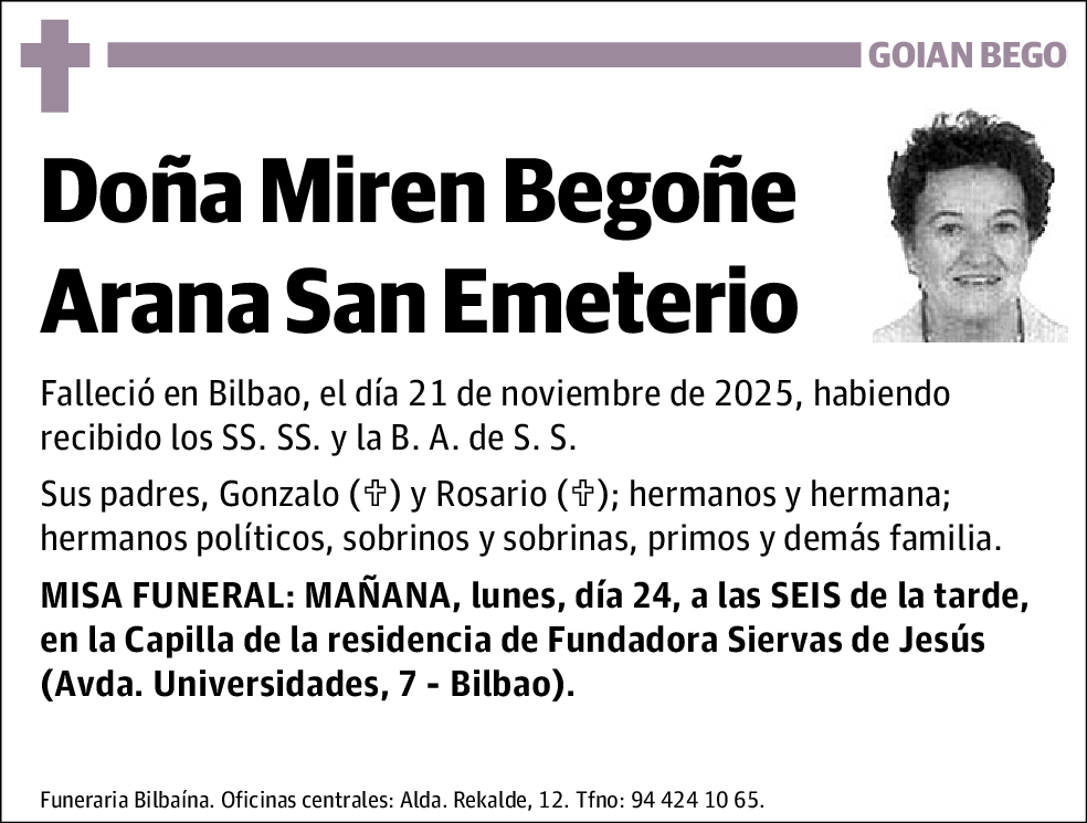 Miren Begoñe Arana San Emeterio