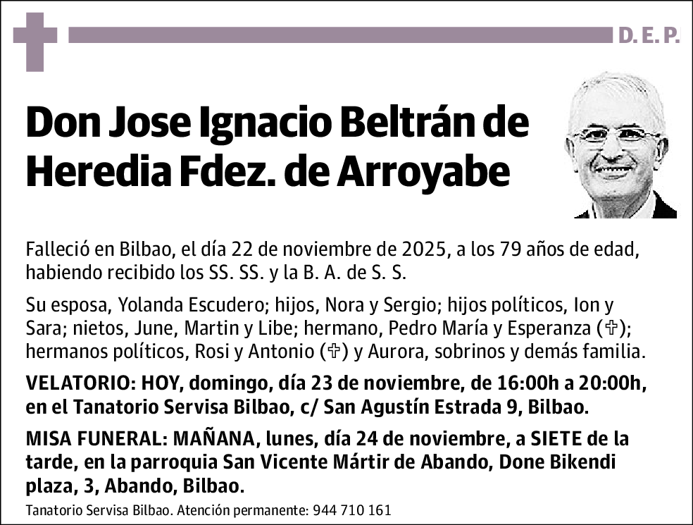 Jose Ignacio Beltrán de Heredia Fernández de Arroyabe