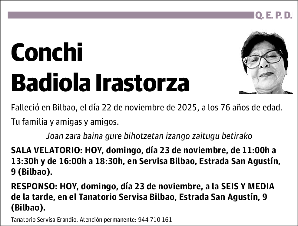 Conchi Badiola Irastorza