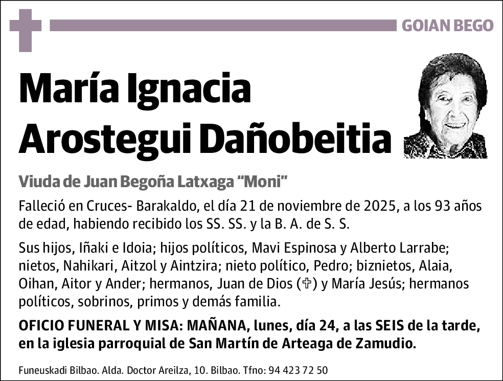 María Ignacia Arostegui Dañobeitia
