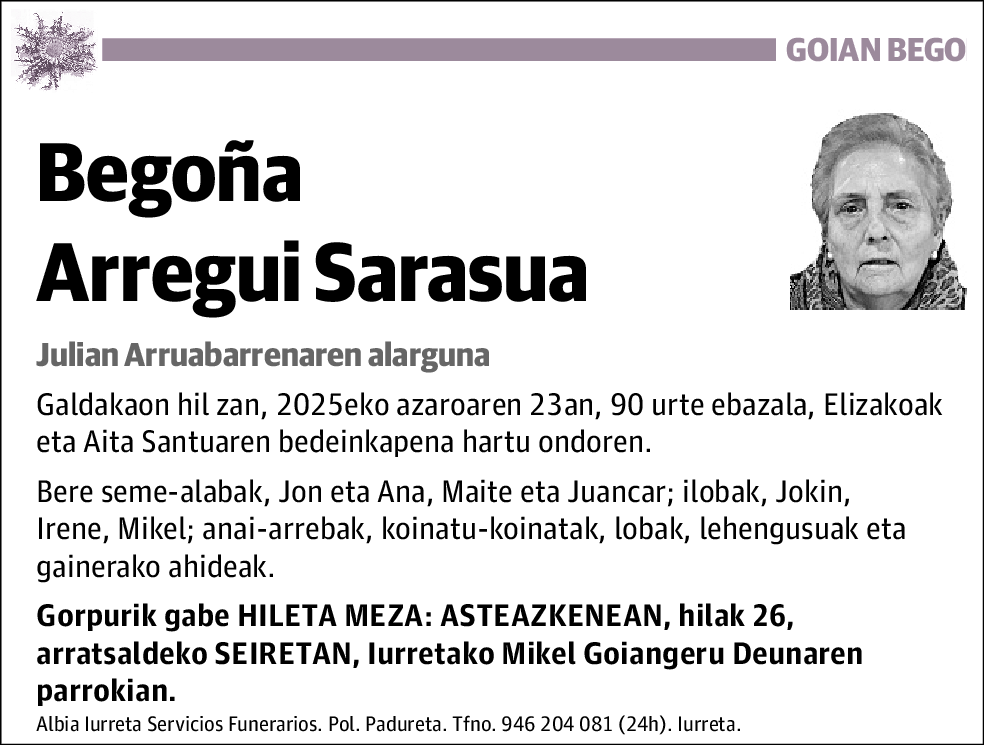 Begoña Arregui Sarasua