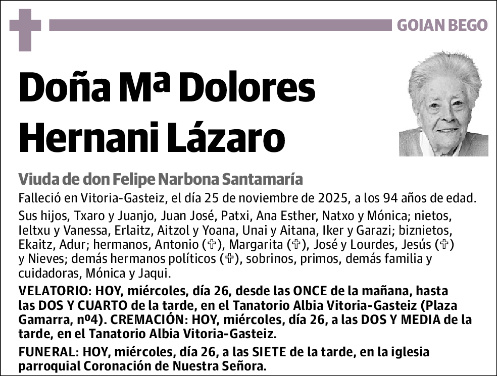 Mª Dolores Hernani Lázaro