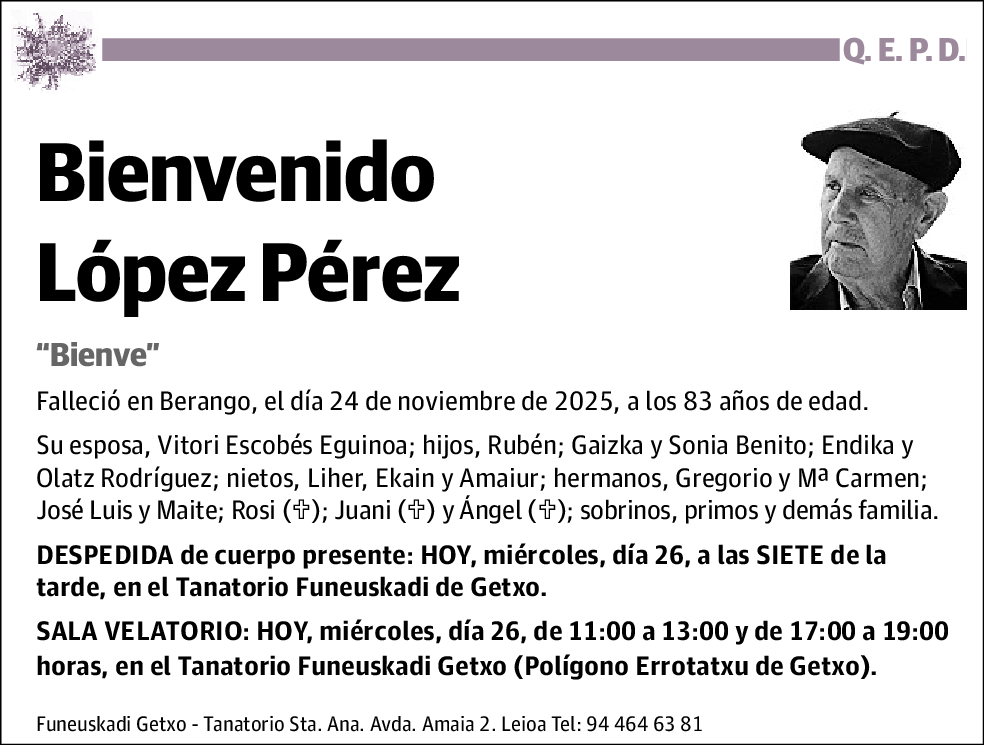 Bienvenido López Pérez