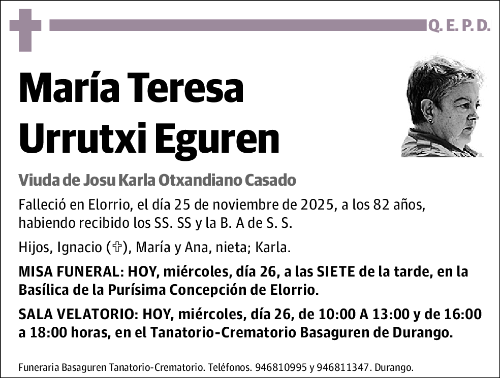 María Teresa Urrutxi Eguren