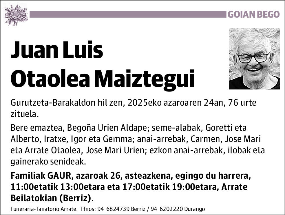 Juan Luis Otaolea Maiztegui