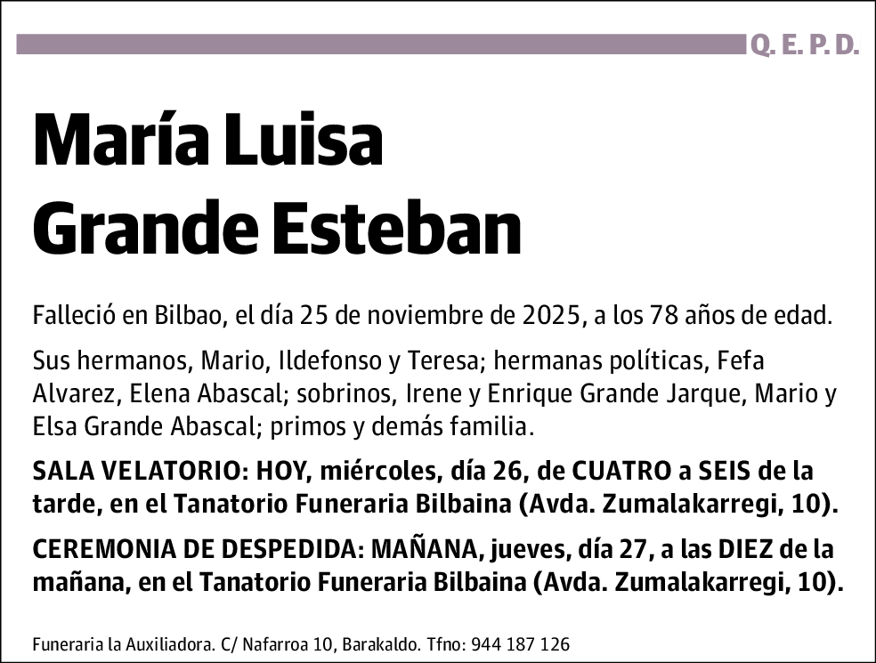 María Luisa Grande Esteban
