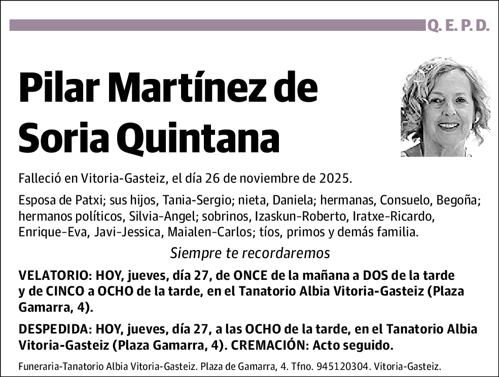 Pilar Martínez de Soria Quintana