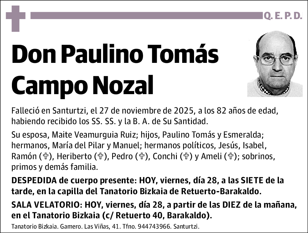 Paulino Tomás Campo Nozal