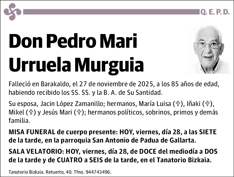 Pedro Mari Urruela Murguia