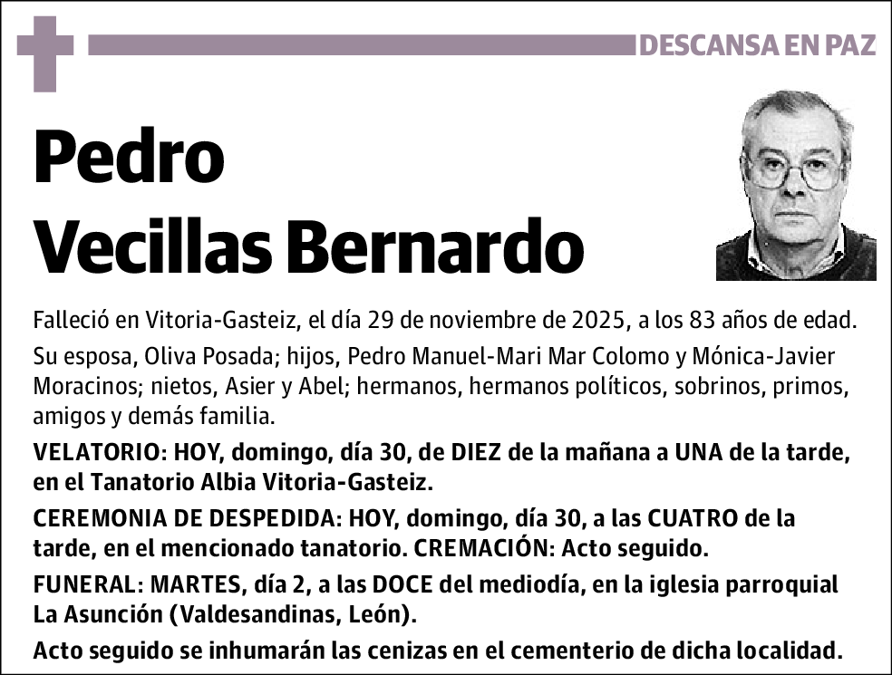 Pedro Vecillas Bernardo