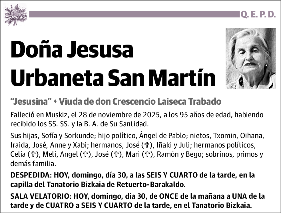 Jesusa Urbaneta San Martín
