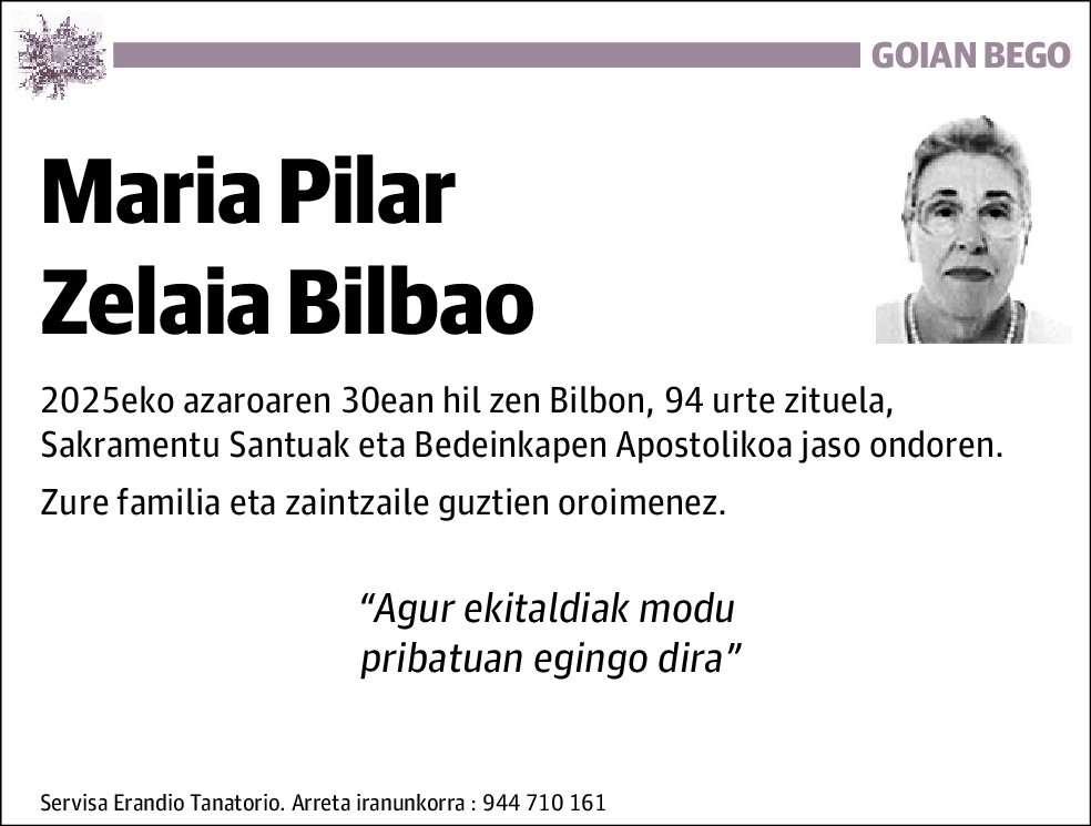María Pilar Zelaia Bilbao