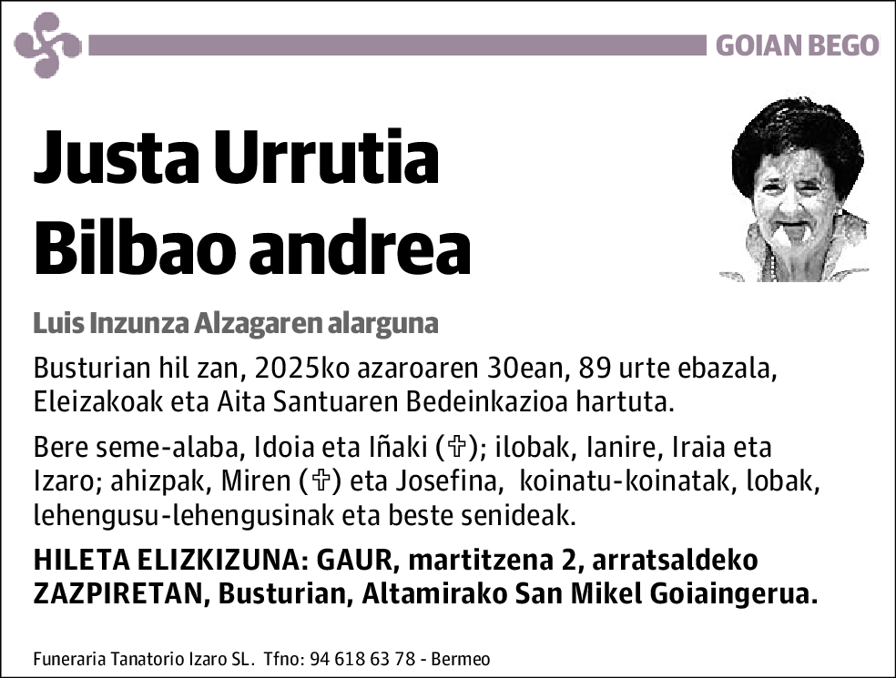 Justa Urrutia Bilbao