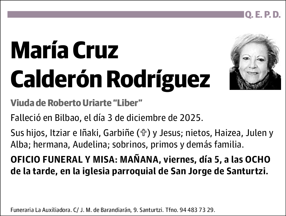 María Cruz Calderón Rodríguez
