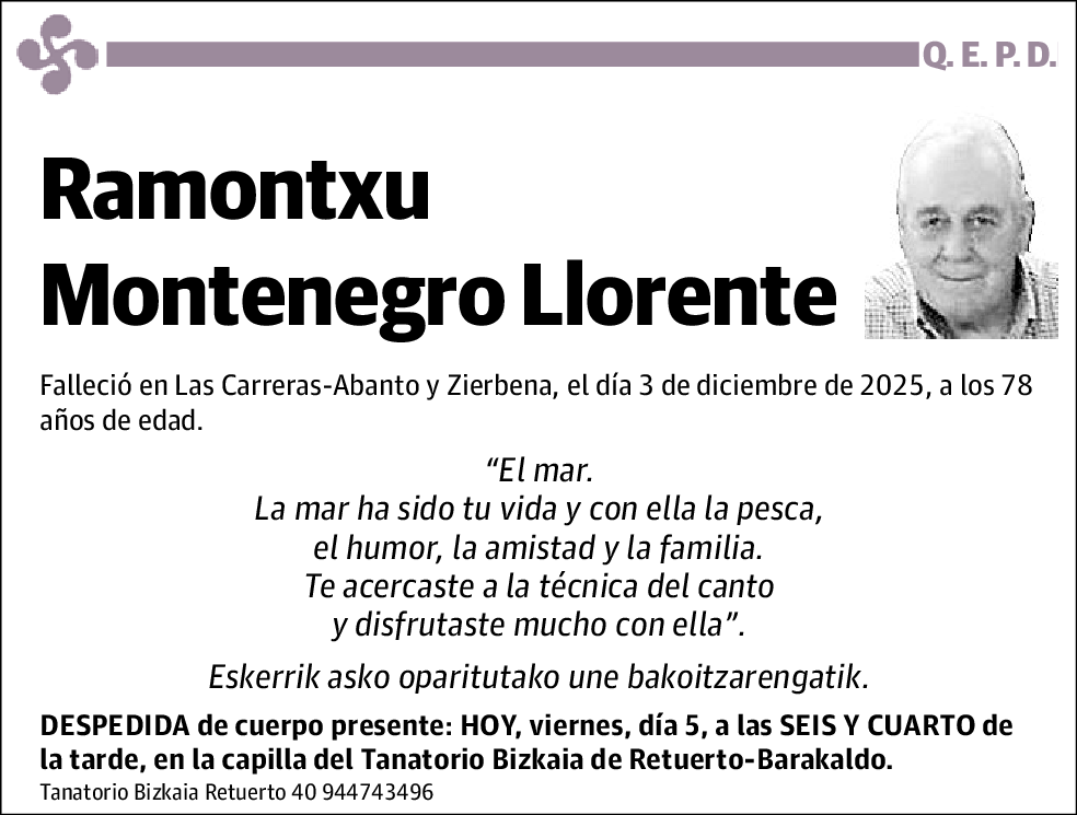 Ramontxu Montenegro Llorente