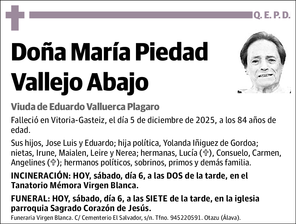 María Piedad Vallejo Abajo