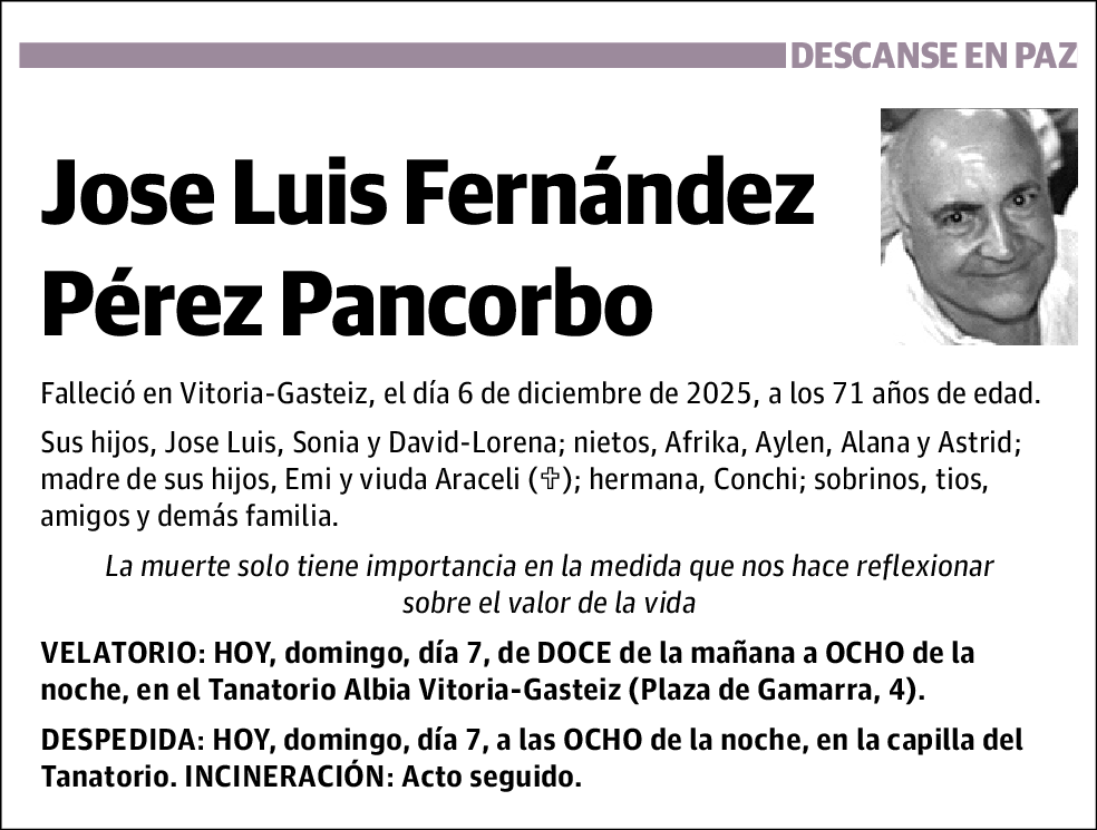 Jose Luis Fernández Pérez Pancorbo