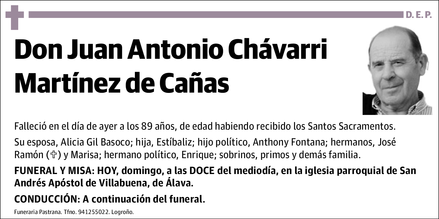 Juan Antonio Chávarri Martínez de Cañas
