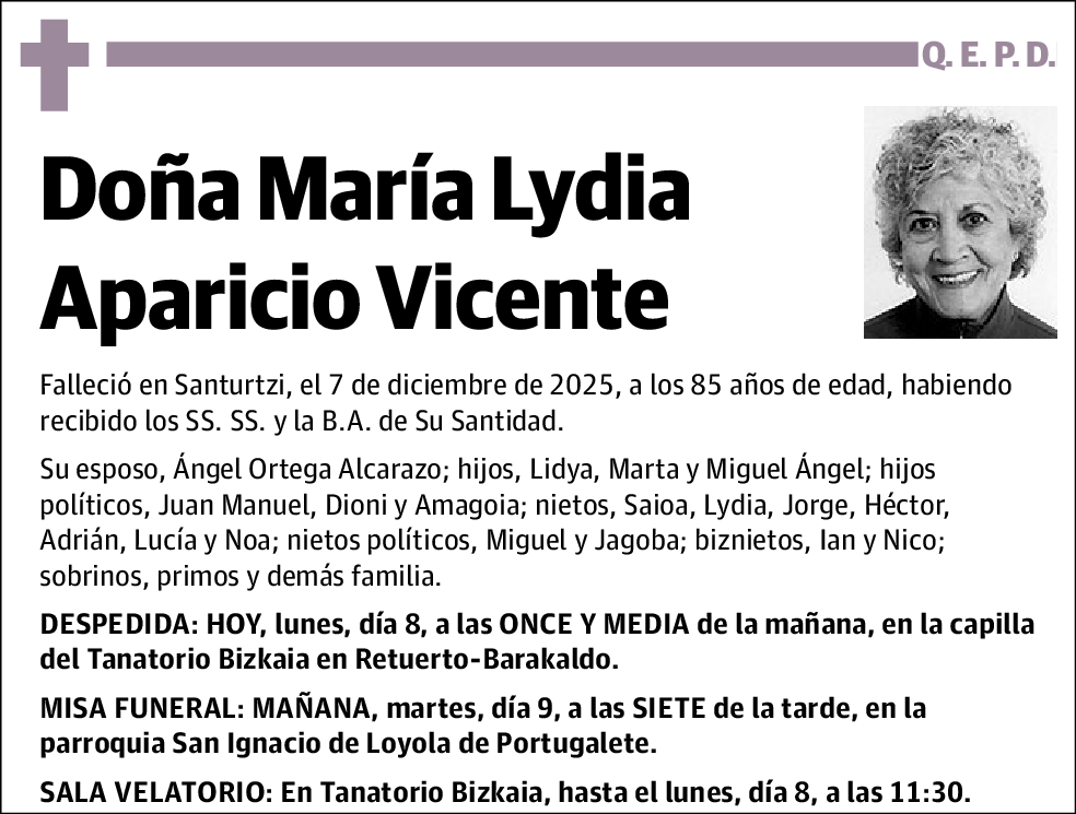 María Lydia Aparicio Vicente