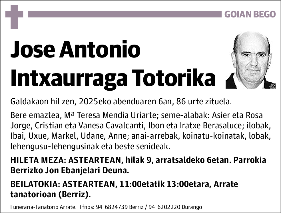 Jose Antonio Intxaurraga Totorika