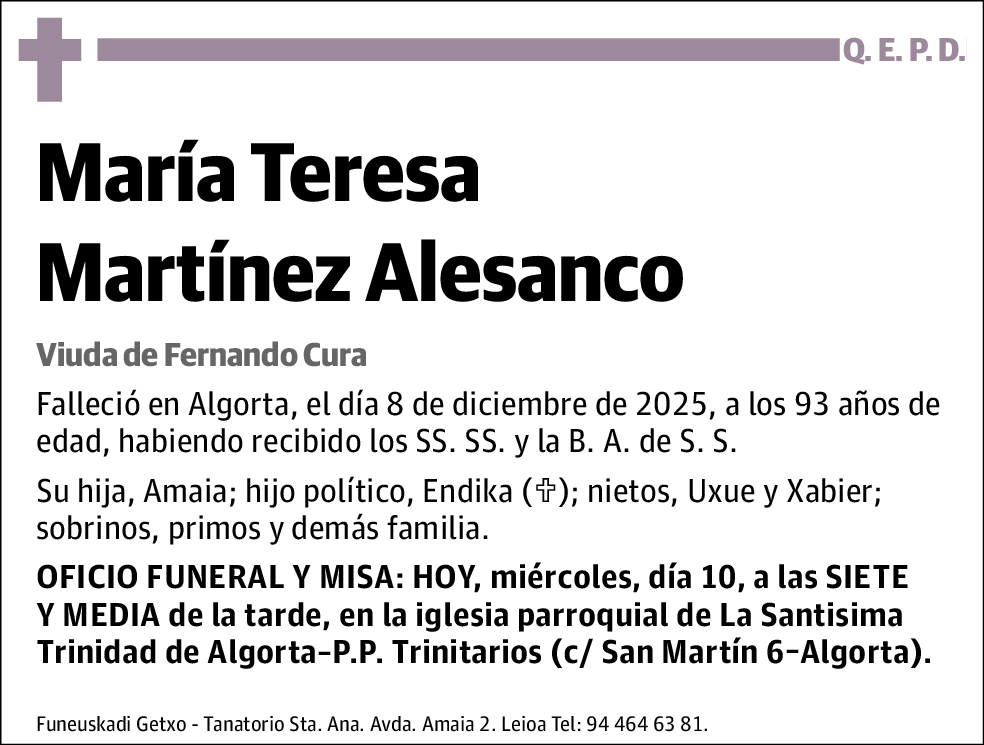 María Teresa Martínez Alesanco