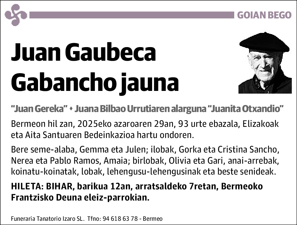 Juan Gaubeca Gabancho