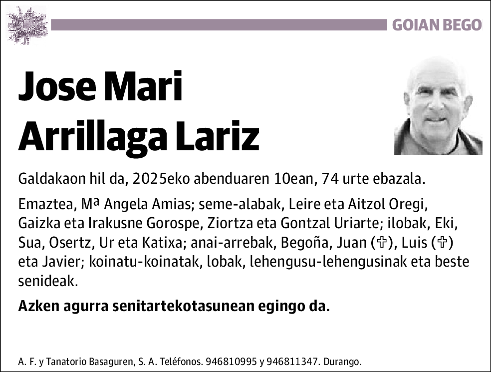 Jose Mari Arrillaga Lariz