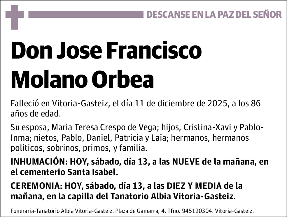 Jose Francisco Molano Orbea