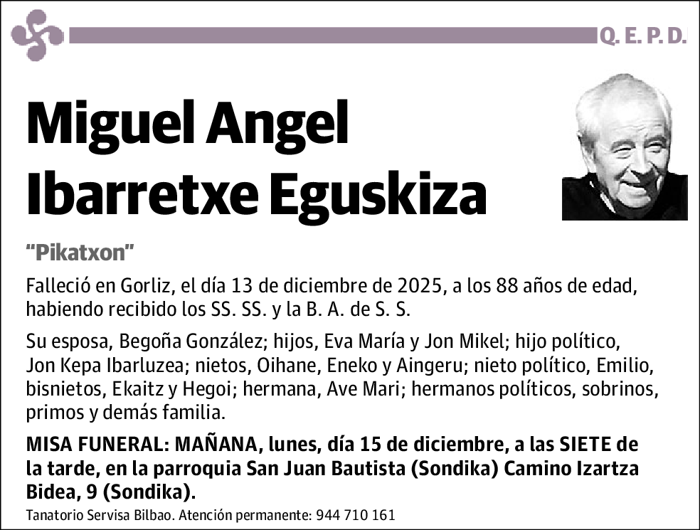 Miguel Ángel Ibarretxe Eguskiza