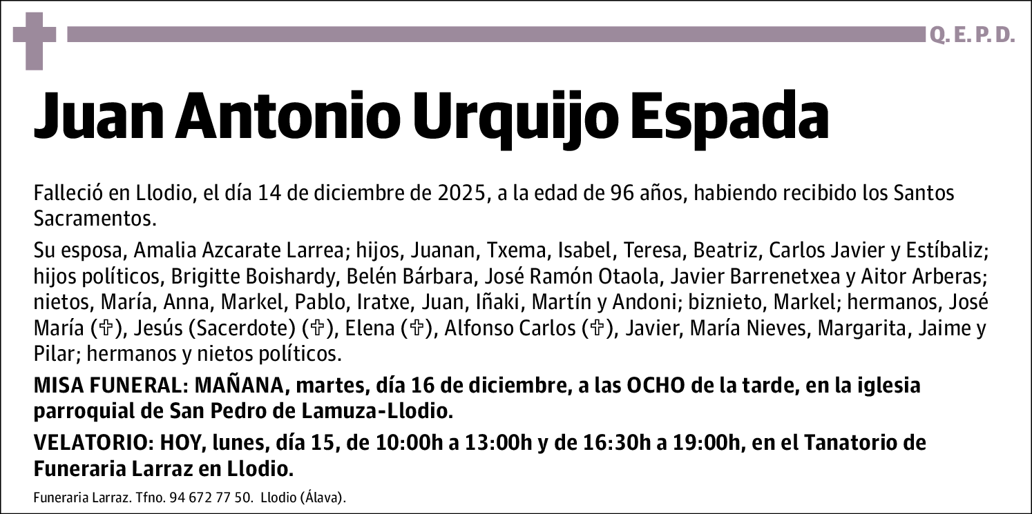 Juan Antonio Urquijo Espada