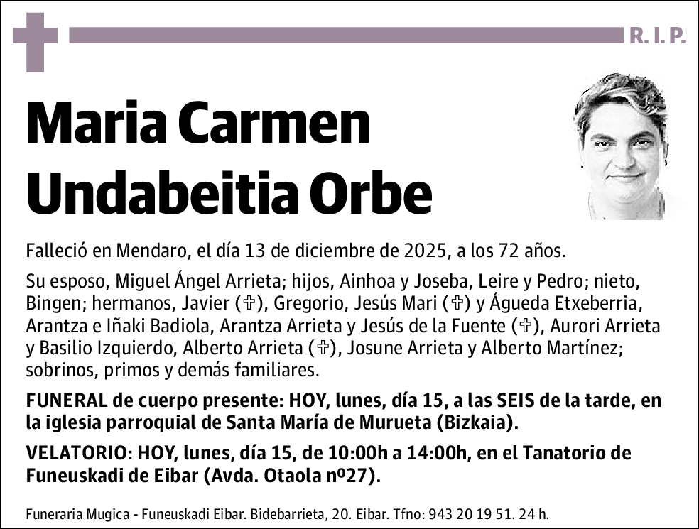 María Carmen Undabeitia Orbe