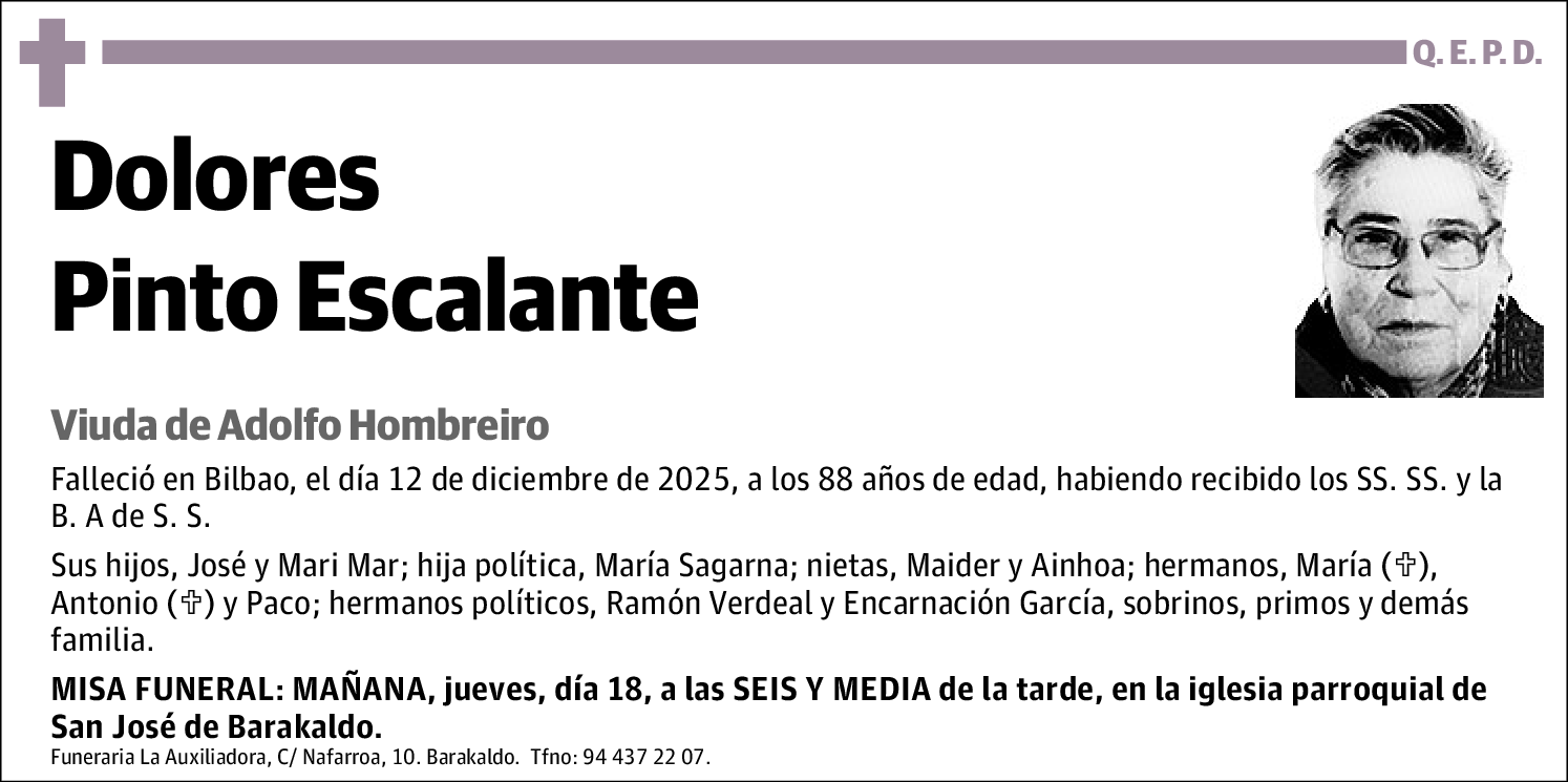 Dolores Pinto Escalante