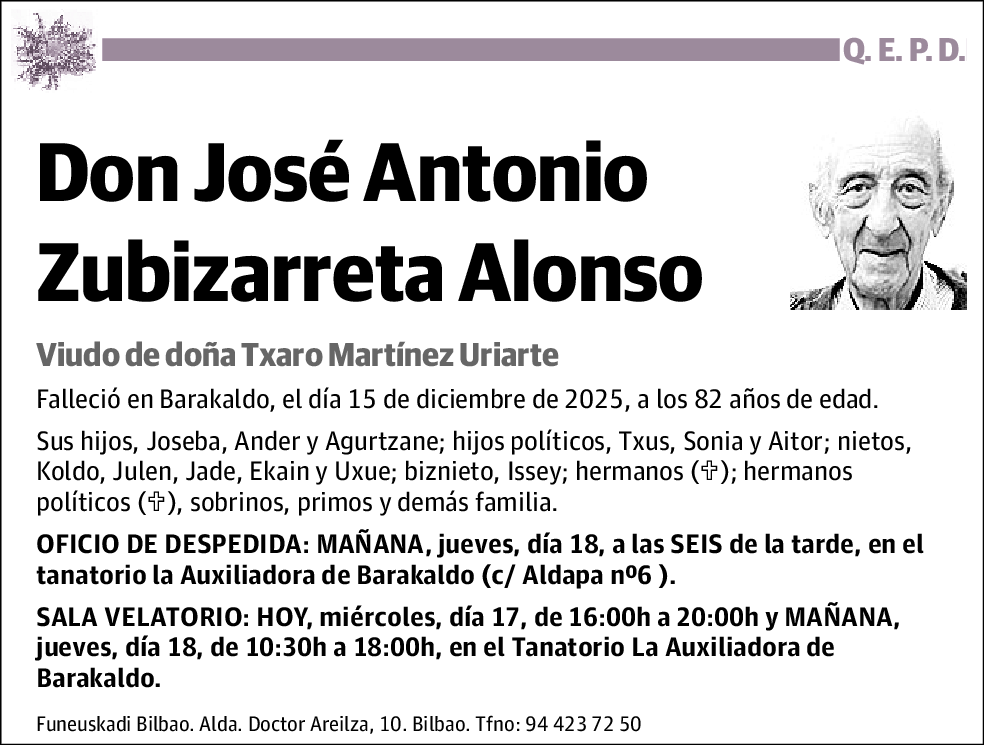 José Antonio Zubizarreta Alonso