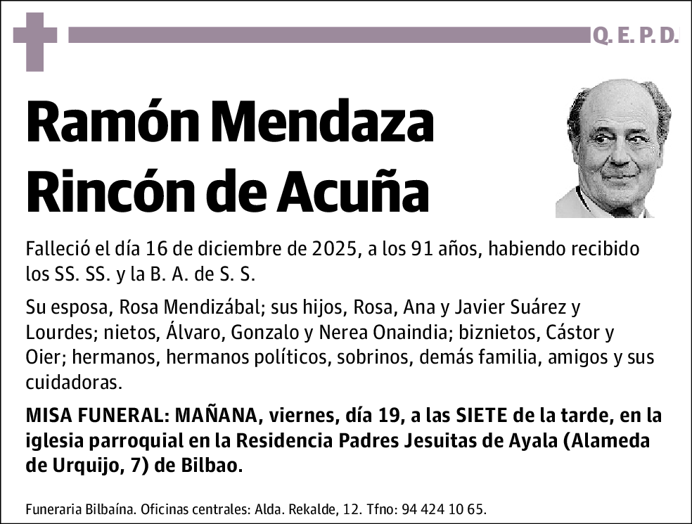 Ramón Mendaza Rincón de Acuña