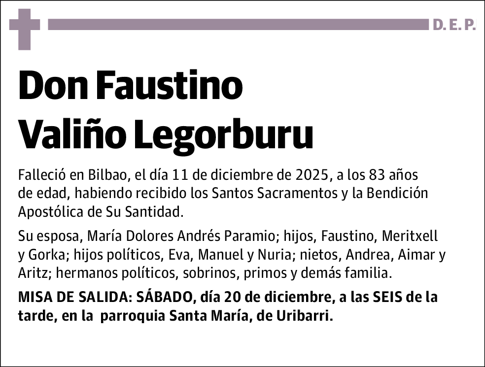 Faustino Valiño Legorburu